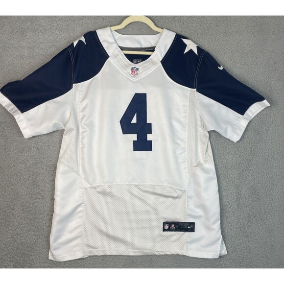 Nike Stitched Jersey Dak Prescott #4 Dallas Cowboys Mens 50 XLT White Blue NFL - Picture 2 of 8
